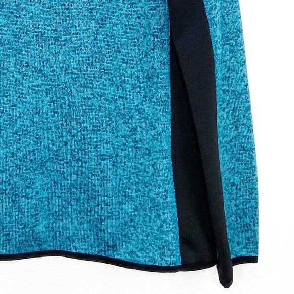 Andrew Marc Womens Full Zip Jacket Sweatshirt Athleisure Medium Teal Black - Picture 7 of 10